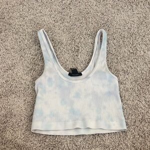 Forever 21 Light Blue Tie-Dye Tank Top